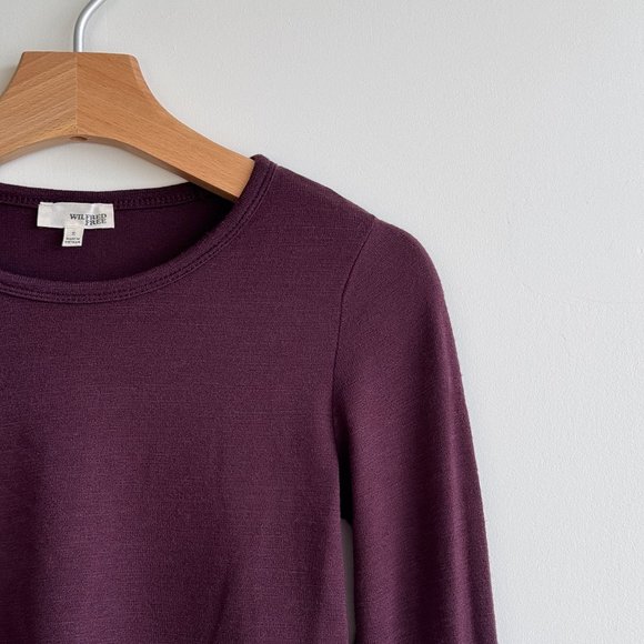 Wilfred Free Maroon cropped long sleeve - Picture 3 of 4